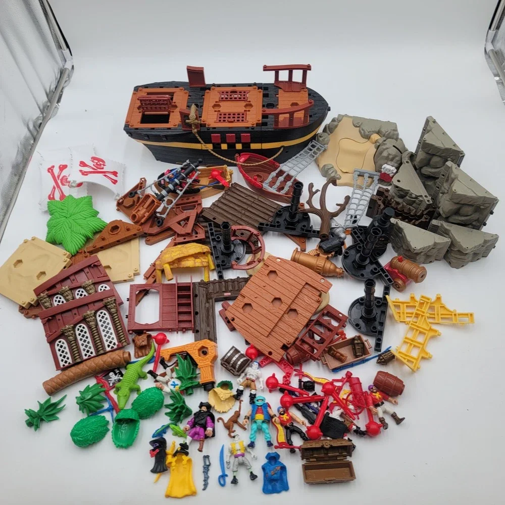 Fisher Price‎ Imaginext Pirate Raider Ship & Buccaneer Bay Playset Lot Kids Toy